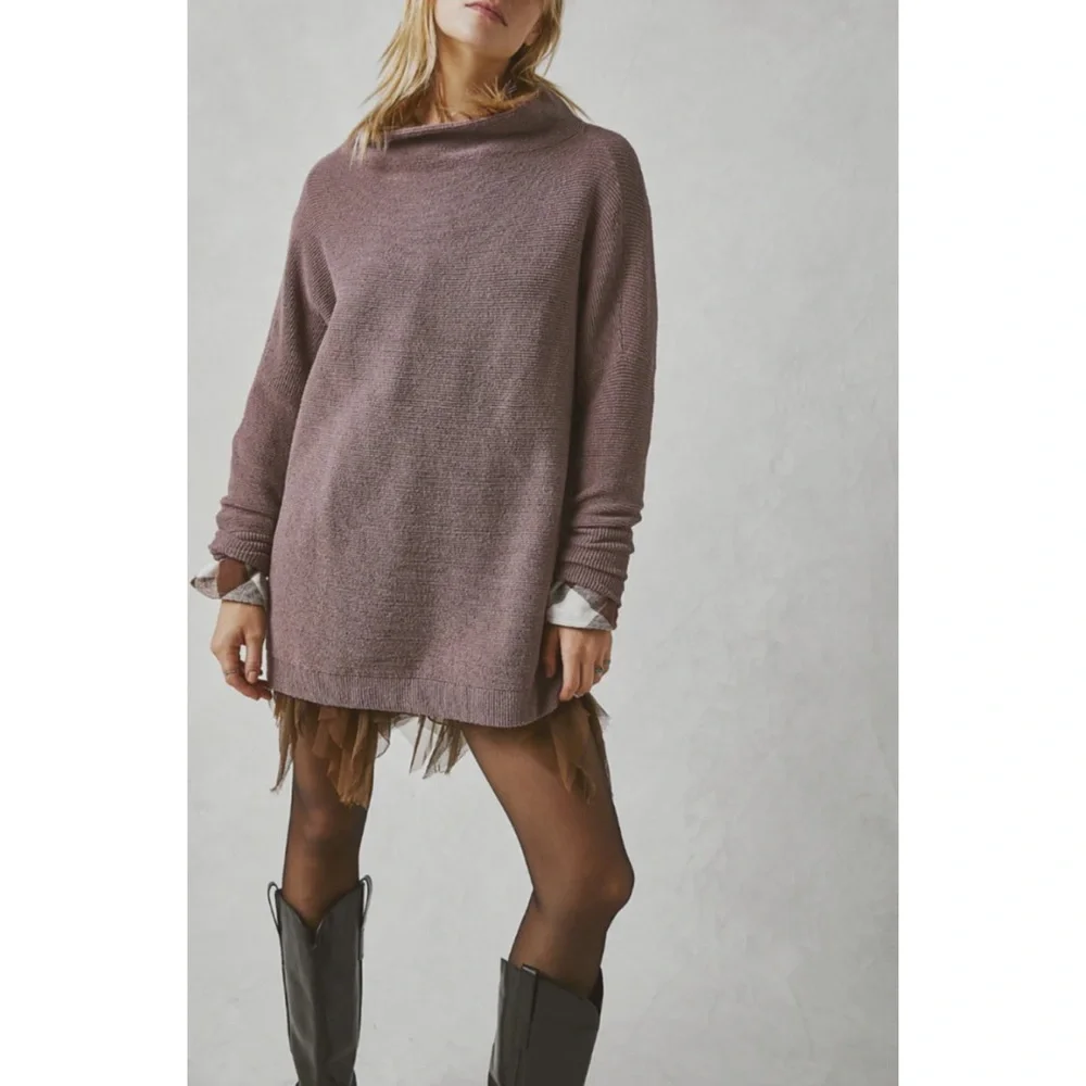 Free People Ottoman Slouchy Tunic Nutmeg M - Picture 1 of 15